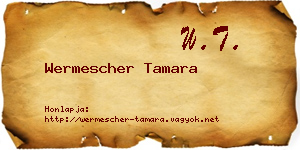 Wermescher Tamara névjegykártya