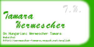 tamara wermescher business card